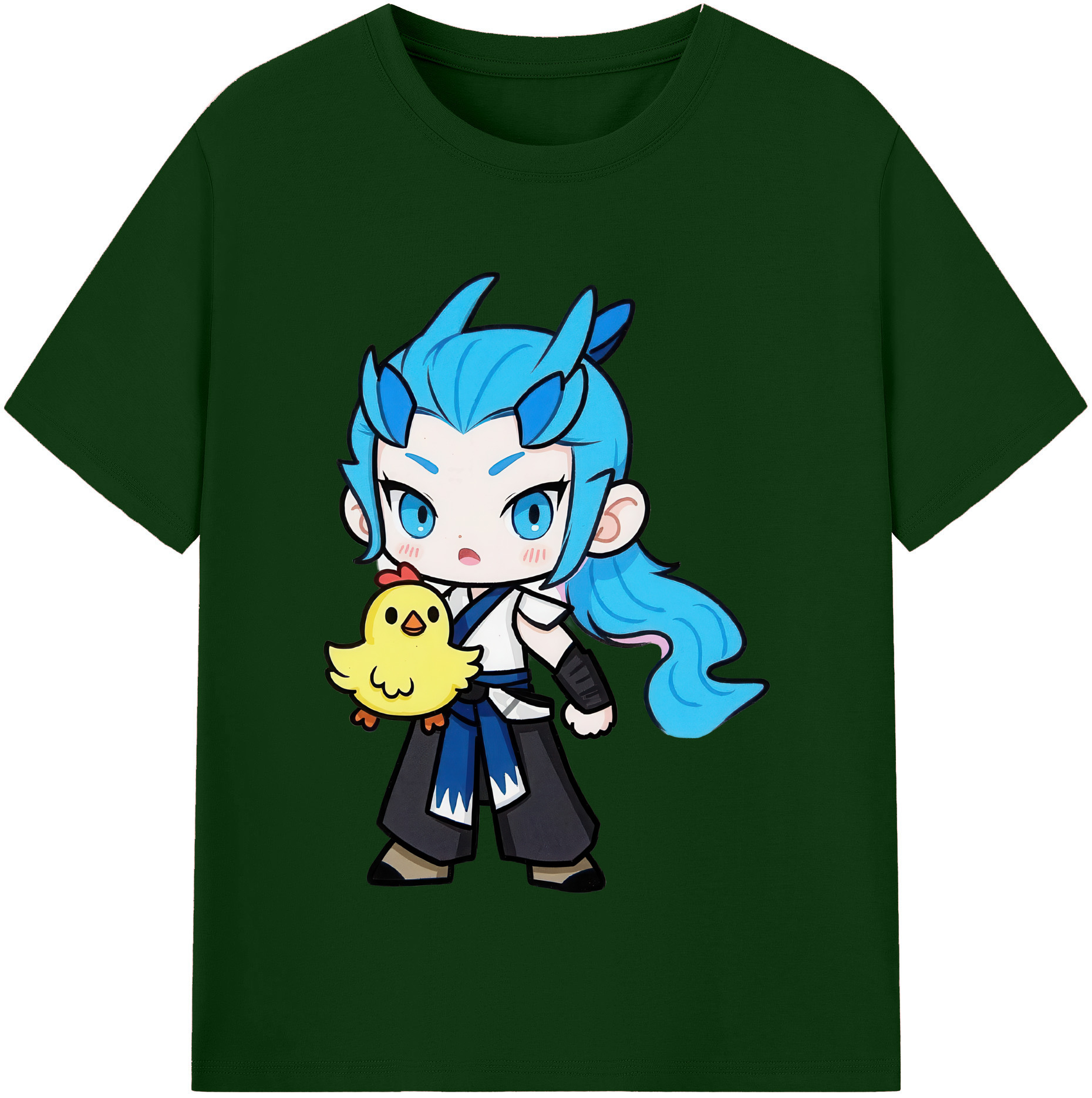 （画像用） Ne Zha 2 ナタ 魔童の大暴れ 綿100％半袖Tシャツ（フロントプリント）